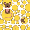 pattern rat in cheese on white background